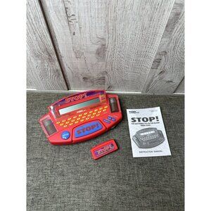STOP Word Game Electronic Handheld Trivia Tiger Electronics 1998 w/ Manual
